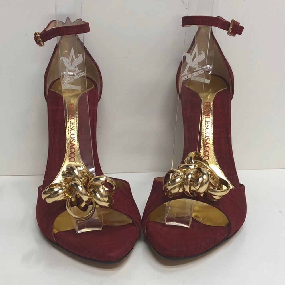 Francesco Sacco Made in Italy Red HighHeel Sandal